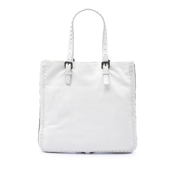 Bottega Veneta Handbags - Pre-Loved Bottega Veneta Intrecciato Trimmed Cervo Zip Around Expandable Tote